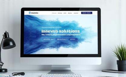 Website redesign for Innovate Solutions showing desktop view