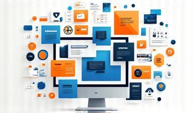 Graphic design illustration showing diverse creative elements